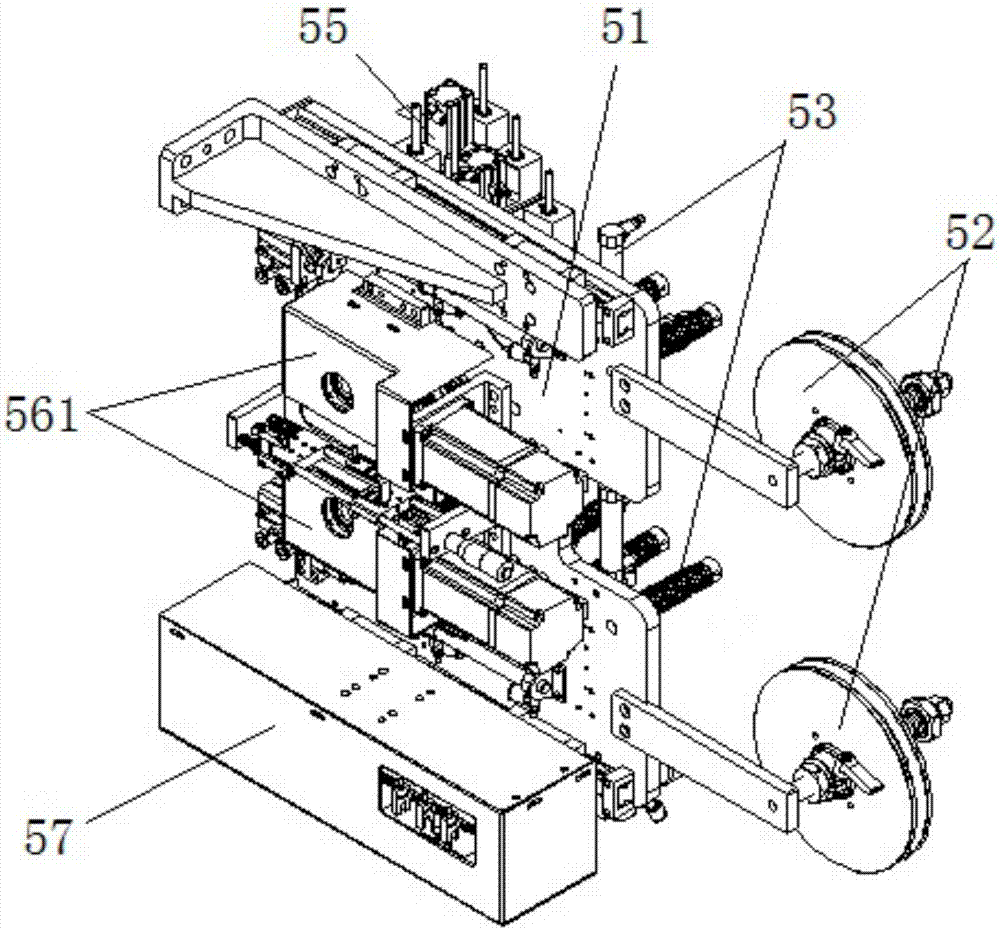 Battery cell polar piece making and winding all-in-one machine capable of cutting polar piece at high speed