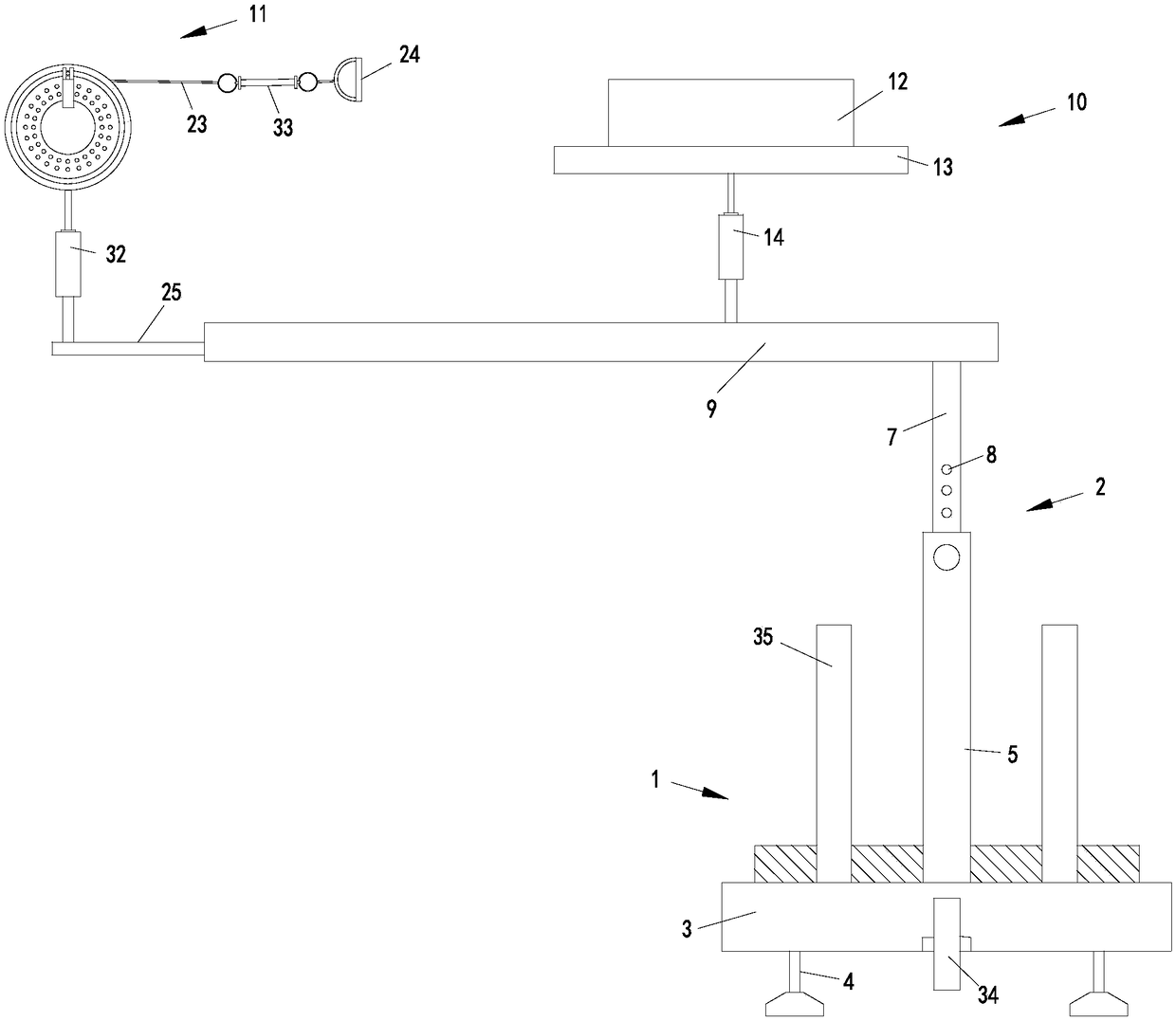 Traction frame convenient to adjust for shoulder arthroscopy surgery