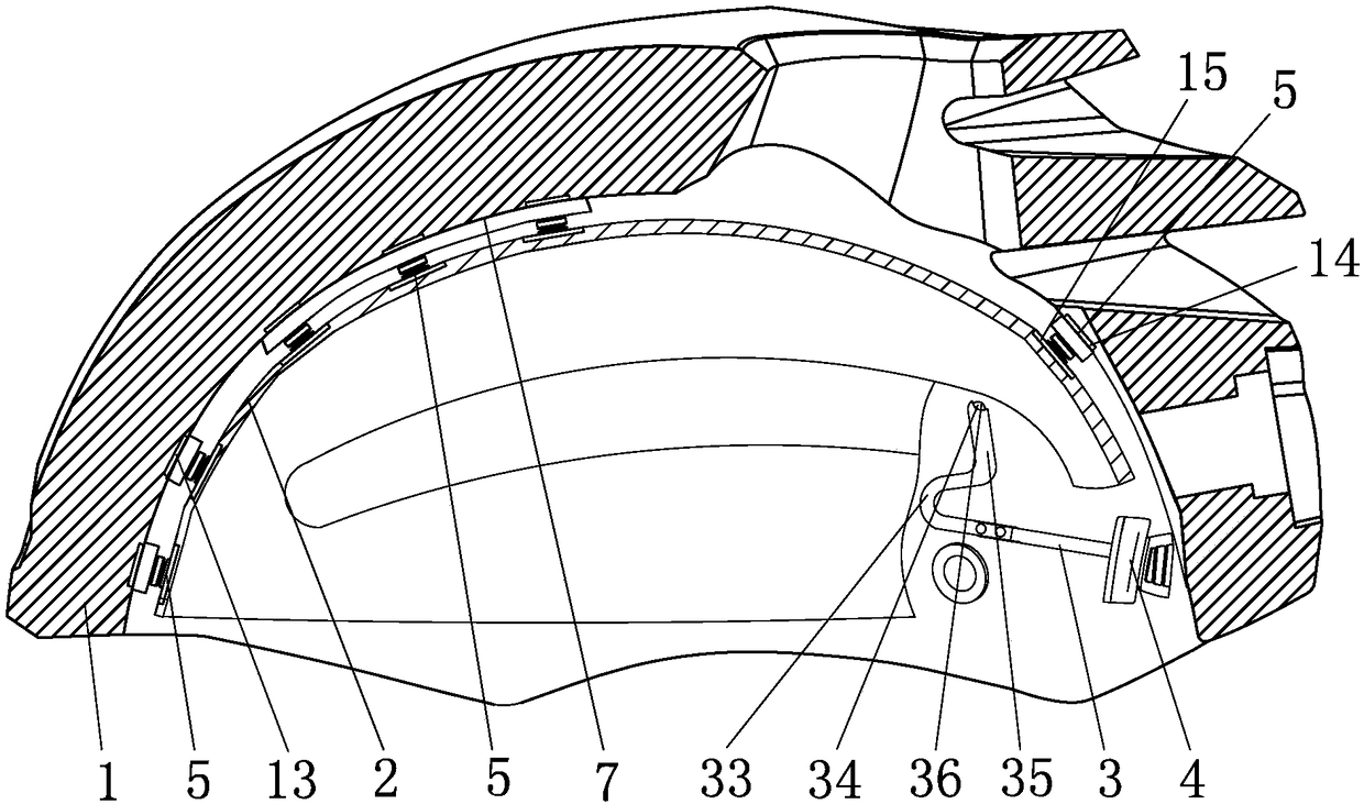 Rotary impact cushioning safety helmet