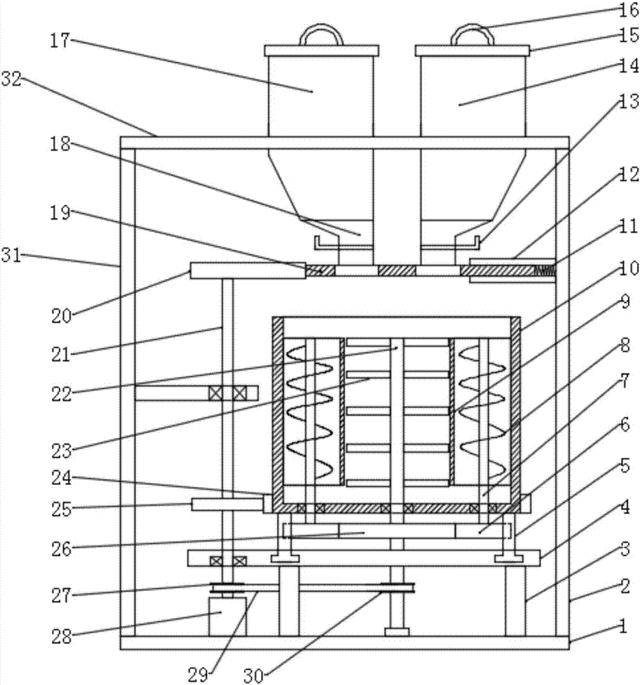 Highly effective feed mixing preparation device special for aquaculture