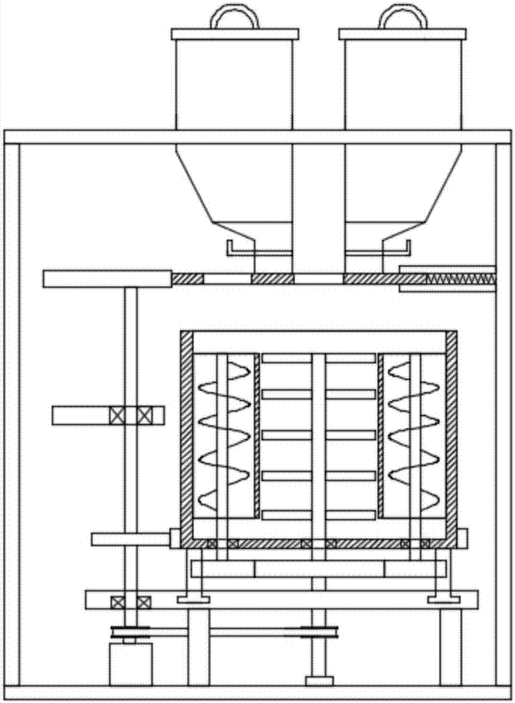 Highly effective feed mixing preparation device special for aquaculture