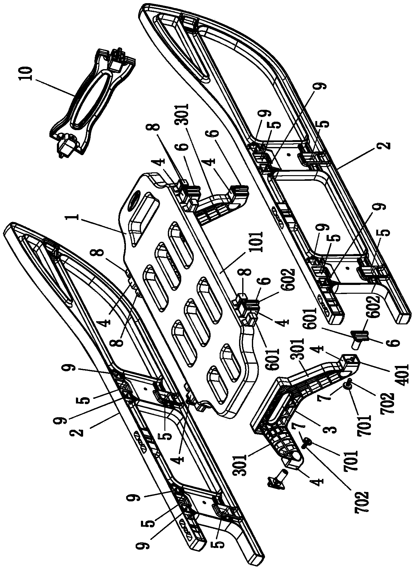 Detachable combined sled