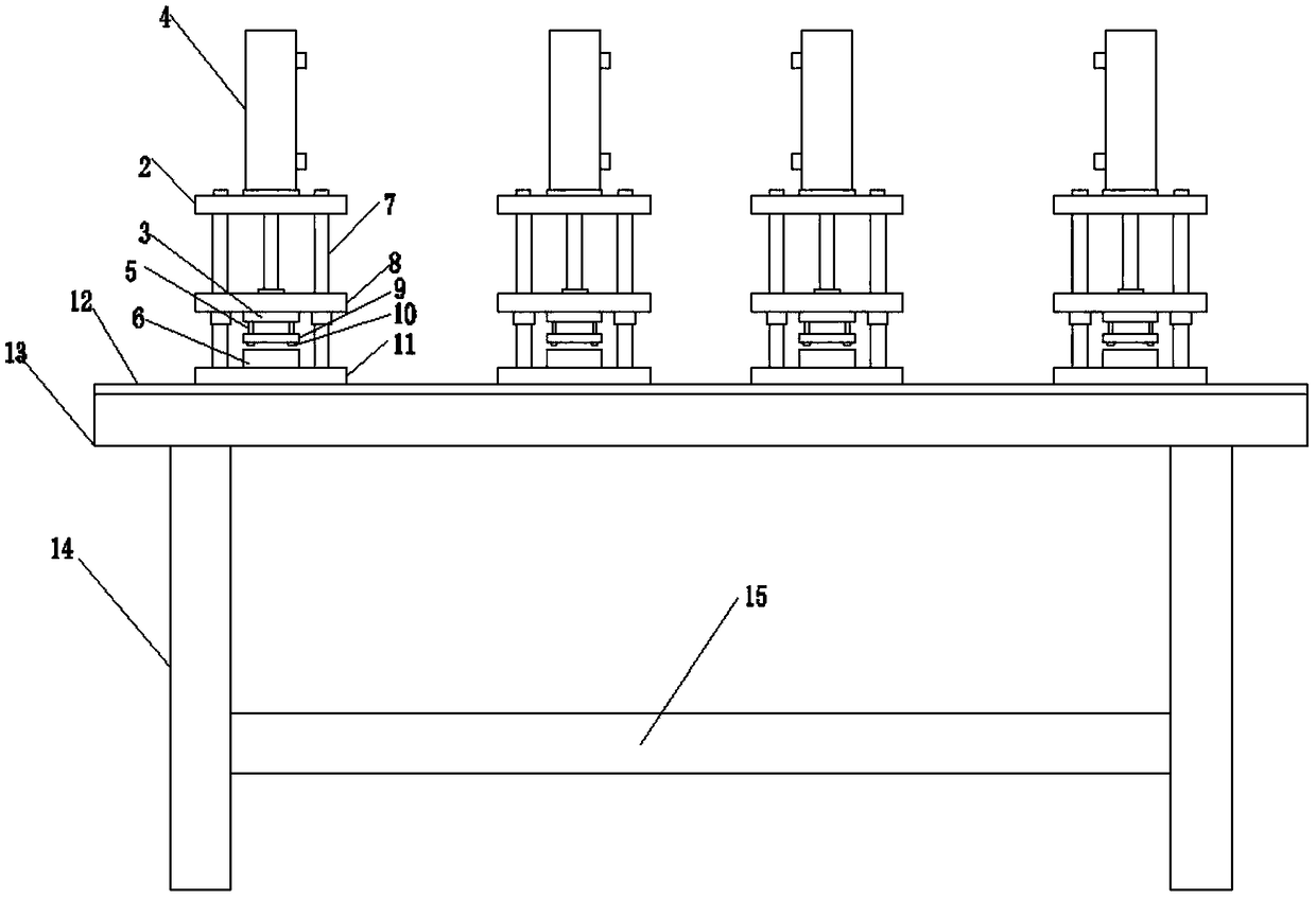 Pipe penetrating type aluminum alloy template punching equipment