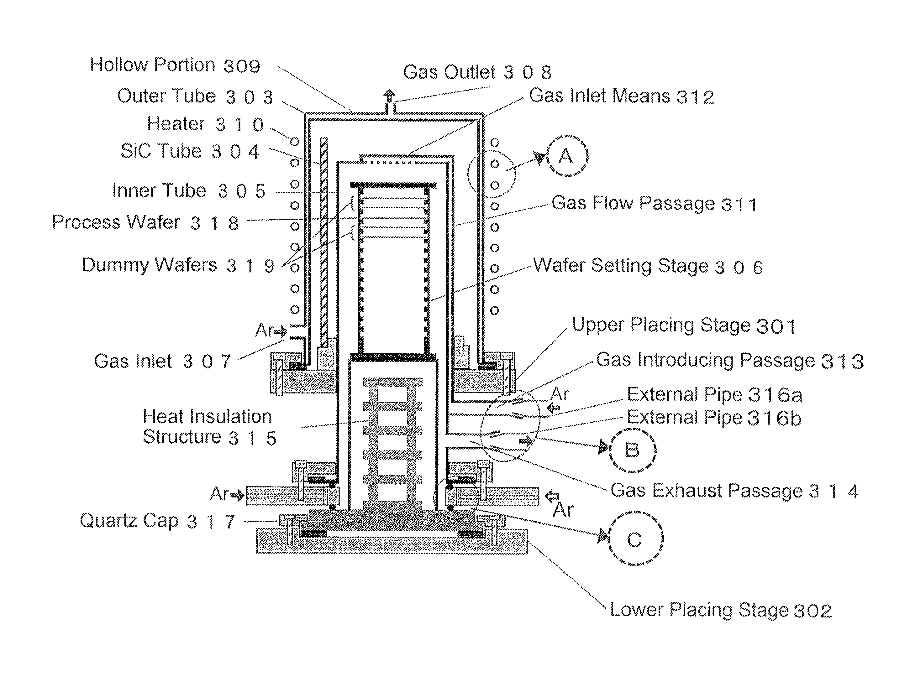 Surface treatment method for atomically flattening a silicon wafer and heat treatment apparatus