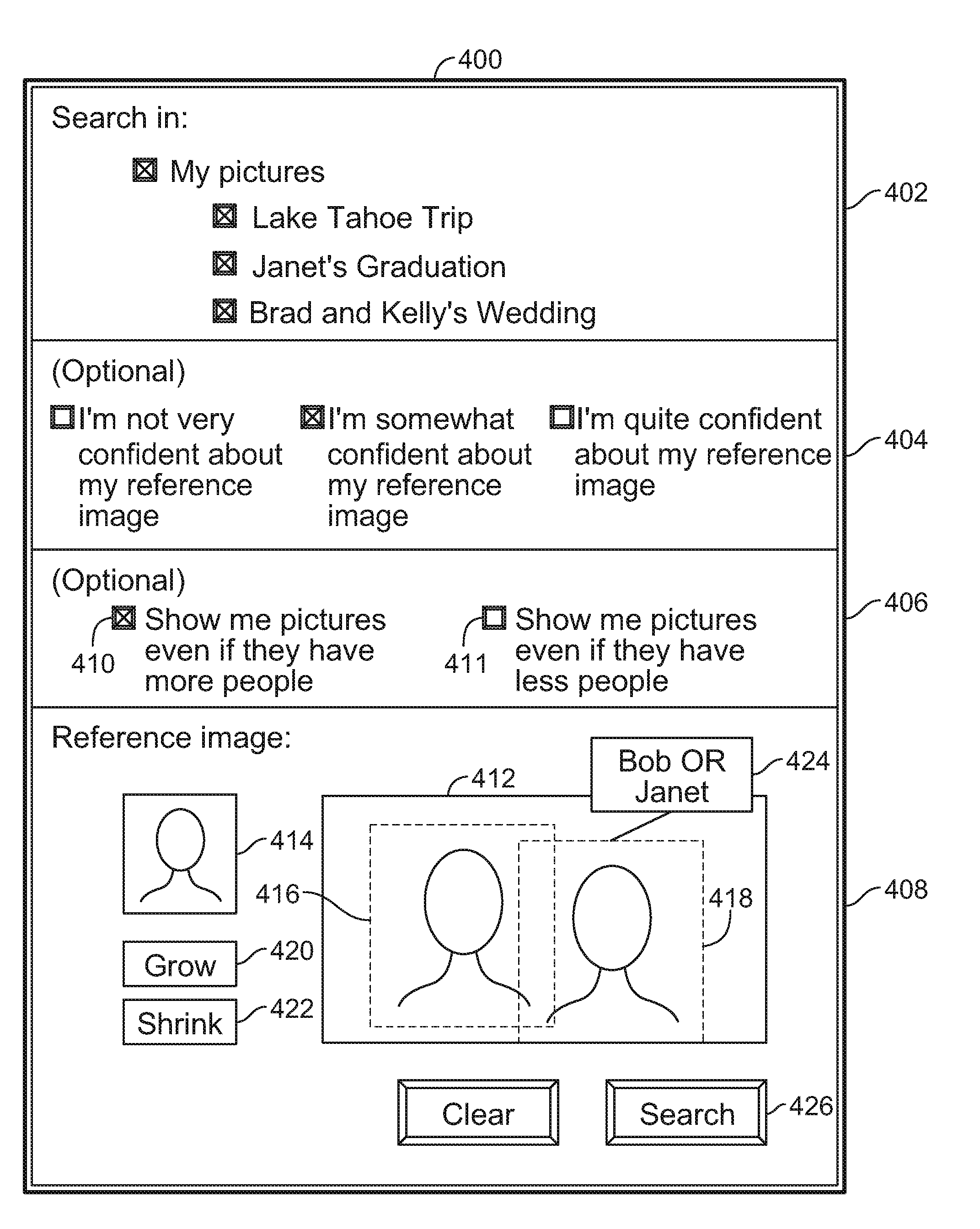 Searching images with extracted objects