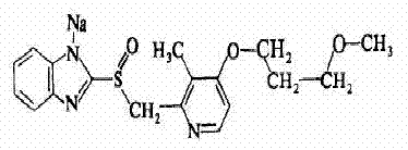 Rabeprazole sodium for injection as well as preparation method and detection method thereof