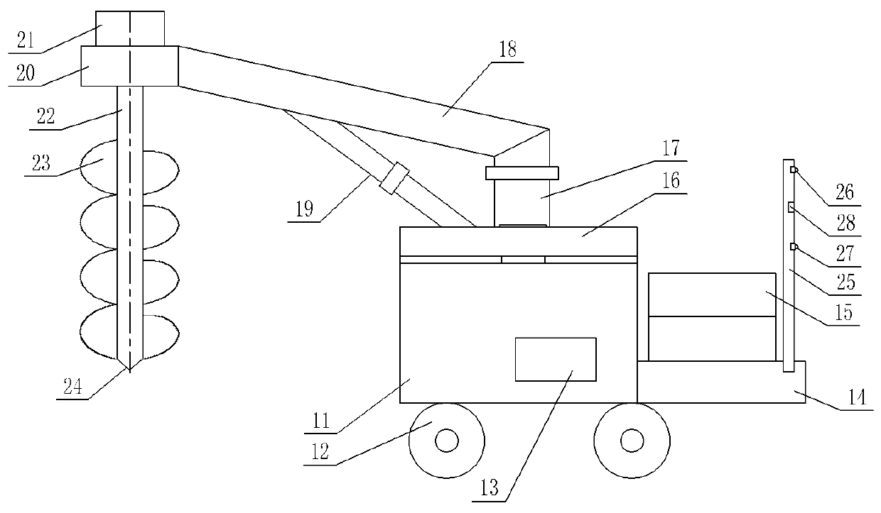 Electric pole pit groove digging device