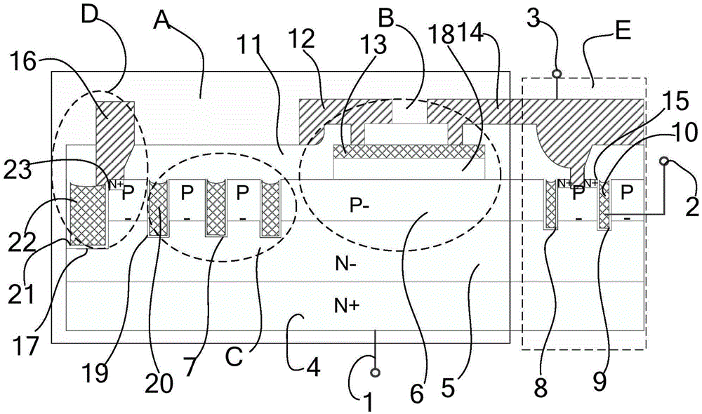 Low-voltage MOSFET device with antistatic protection structure and manufacturing method therefor