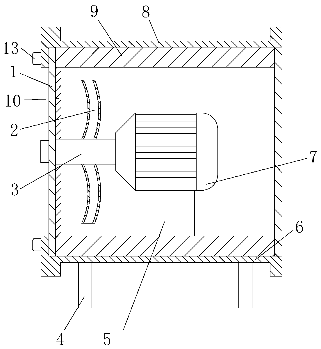 Glass-fiber-reinforced-plastic axial flow fan