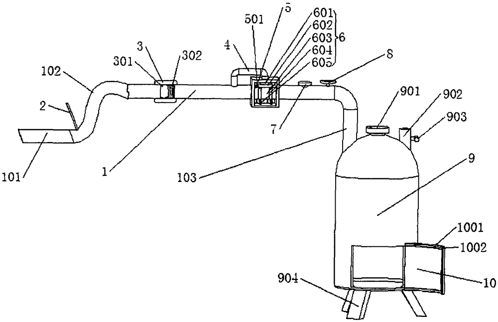 Anhydrous noiseless chest closed drainage device