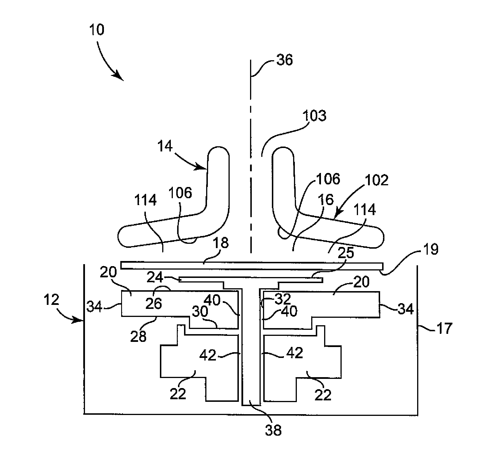 Barrier structure and nozzle device for use in tools used to process microelectronic workpieces with one or more treatment fluids