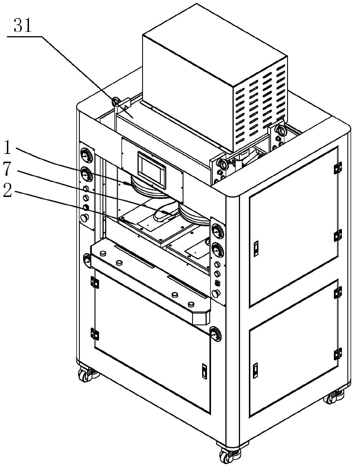 Vacuum die-free forming sole pressing machine and using method thereof