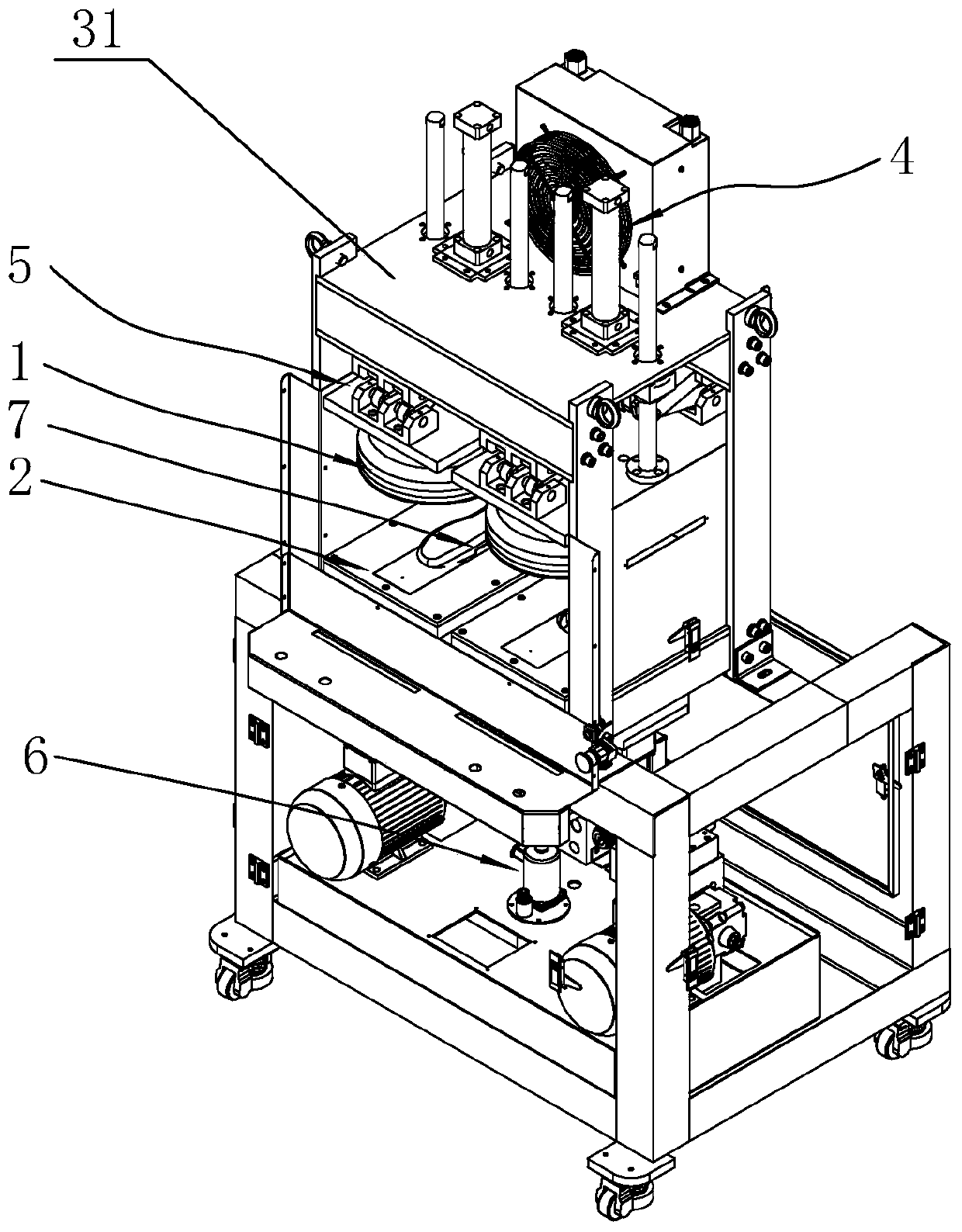 Vacuum die-free forming sole pressing machine and using method thereof