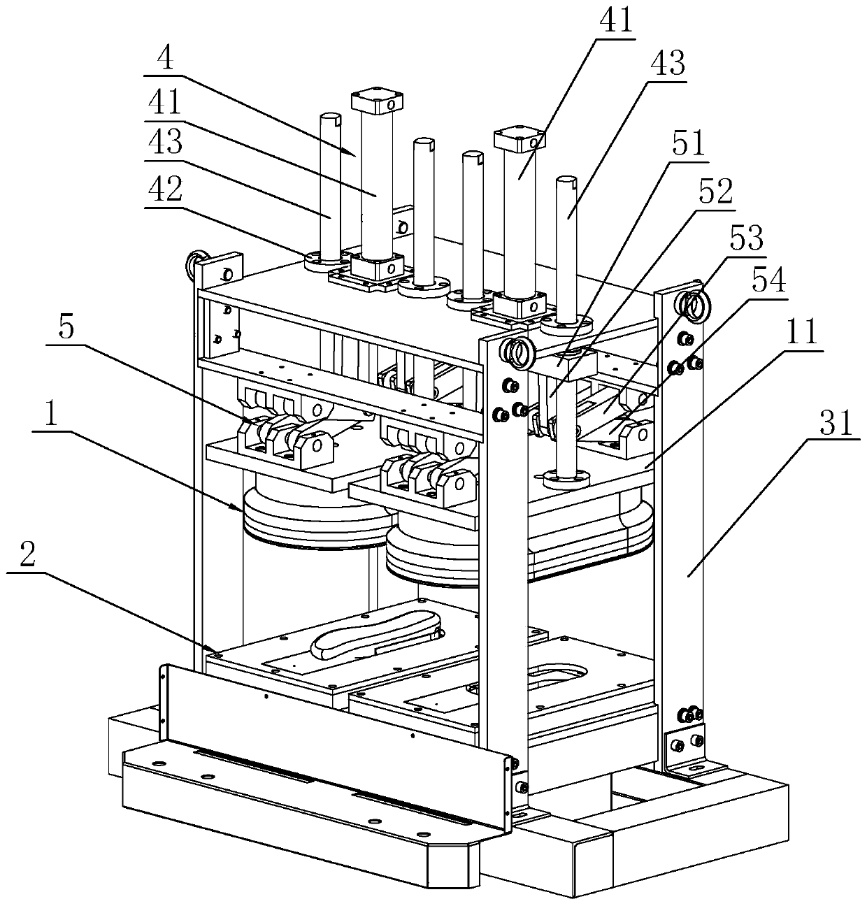 Vacuum die-free forming sole pressing machine and using method thereof