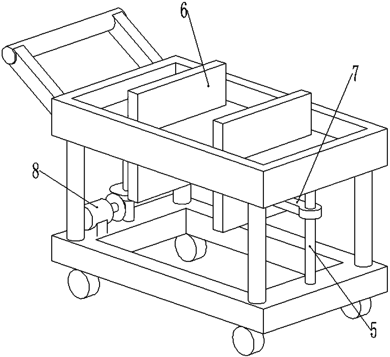 Conveying device for flowmeter processing