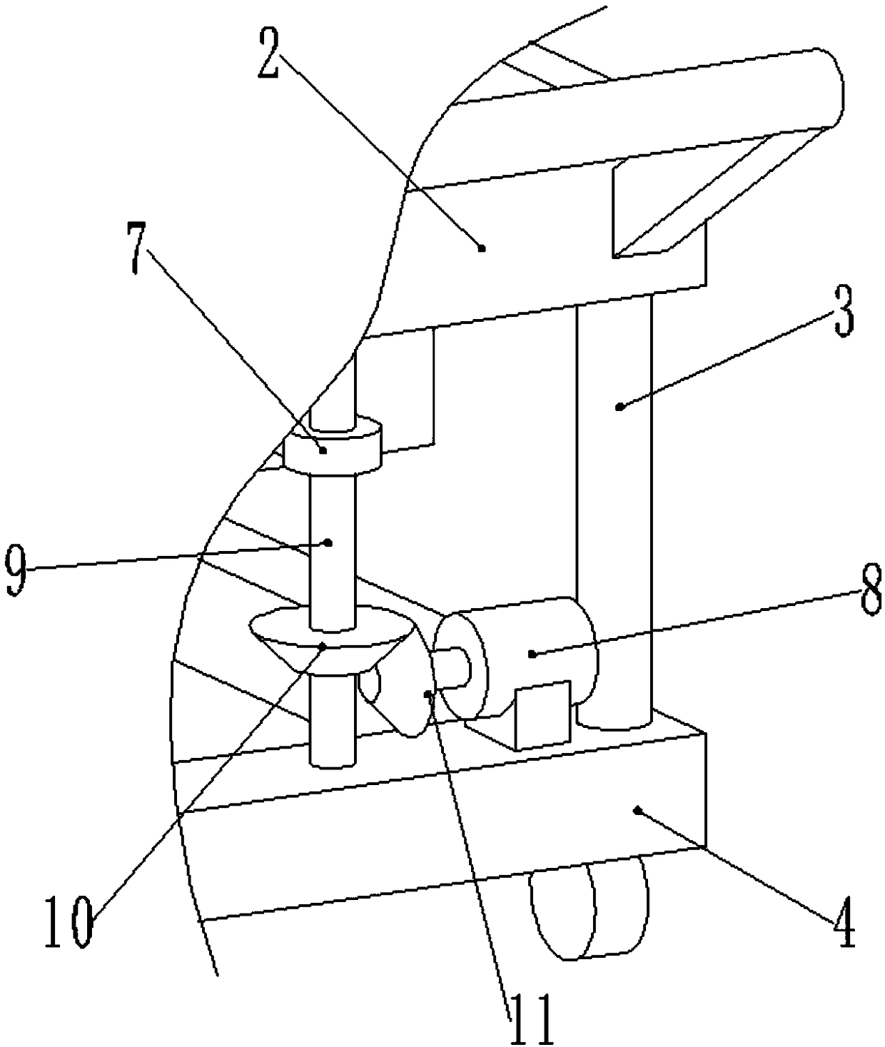 Conveying device for flowmeter processing