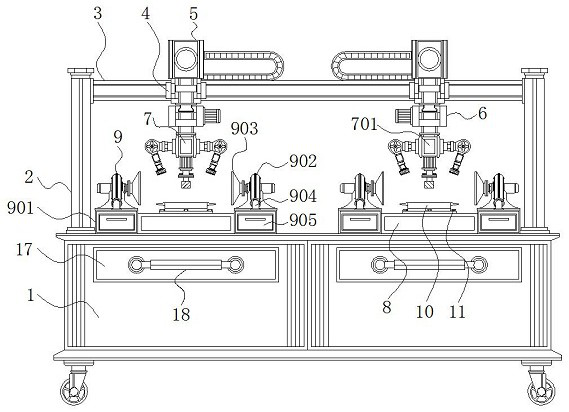 Sharp detection device with polishing function for detecting bag and suitcase metal pendant