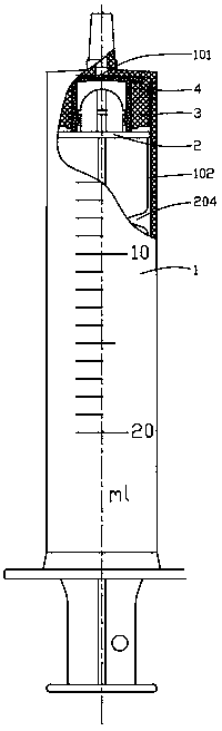 Low-resistance piston component of syringe