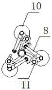 Cylindrical grinding device used for removing burrs of parting surfaces of castings