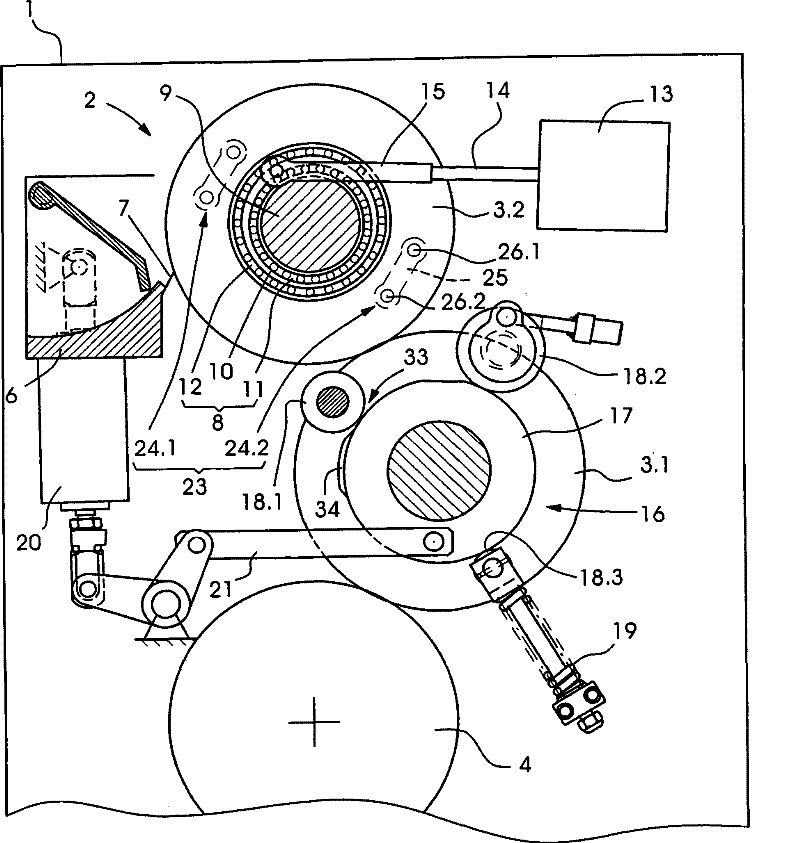 Printing press with bearer rings