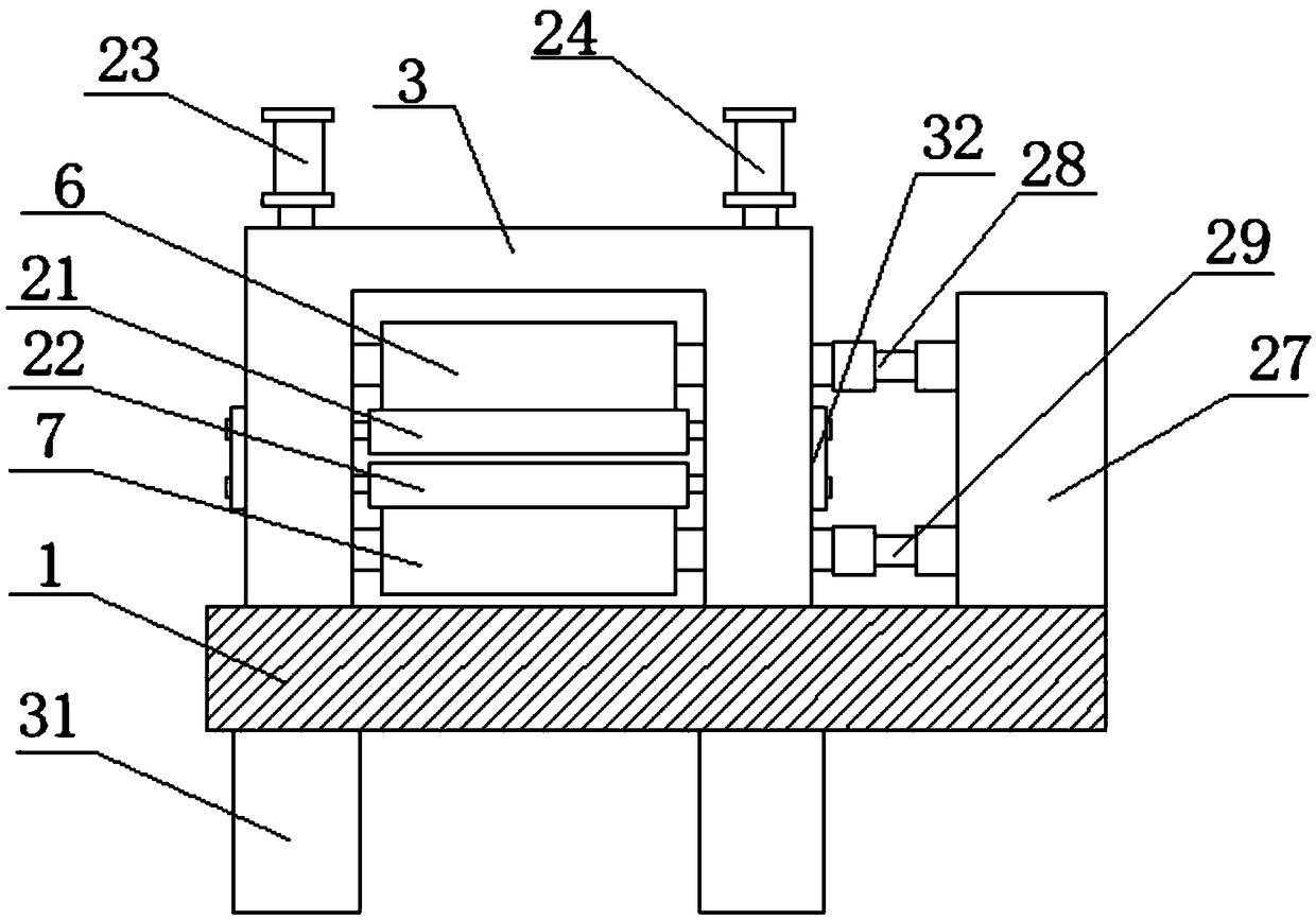 Fabric pressing roll shaft tension adjusting device for textile machine