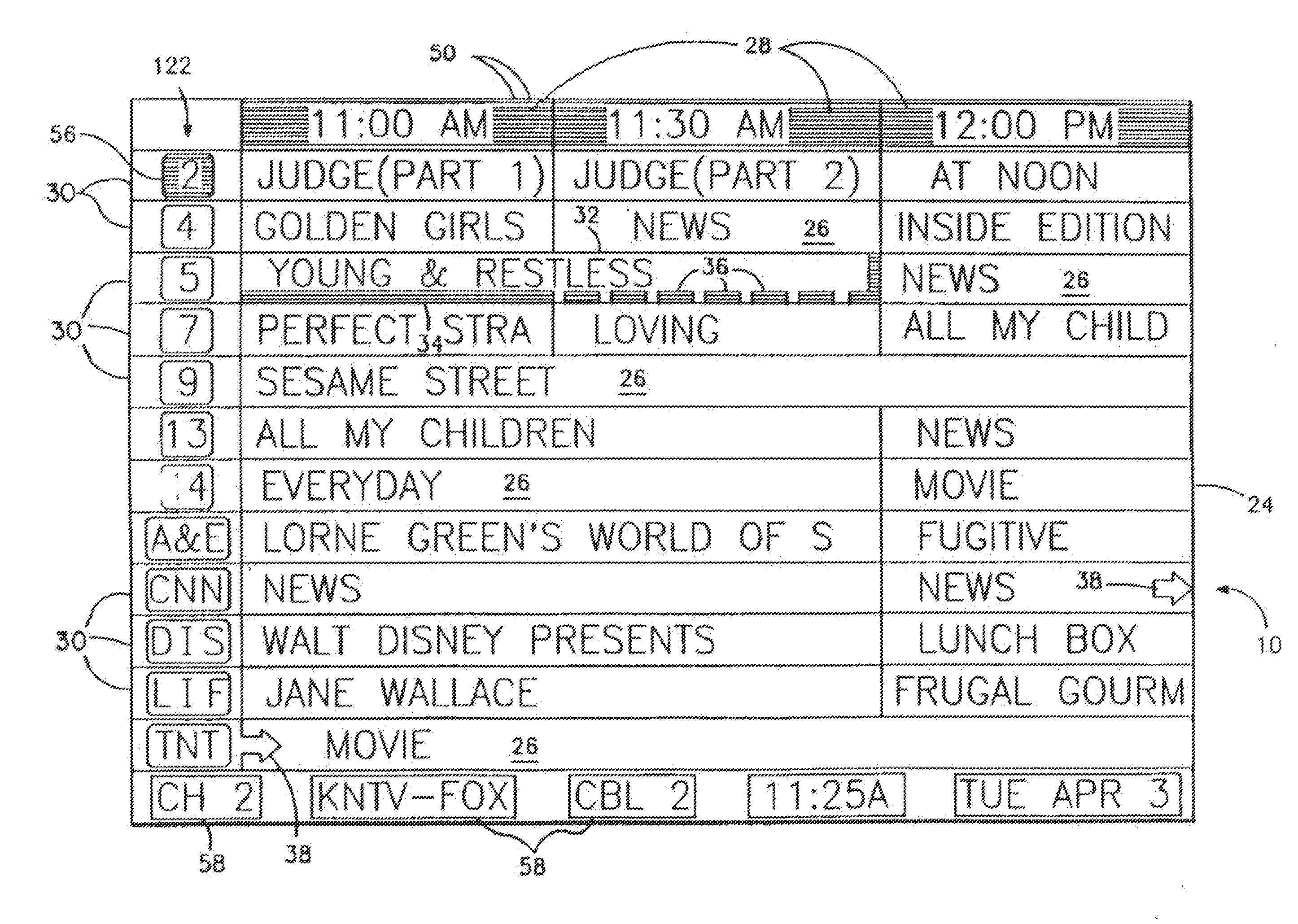 Television schedule system