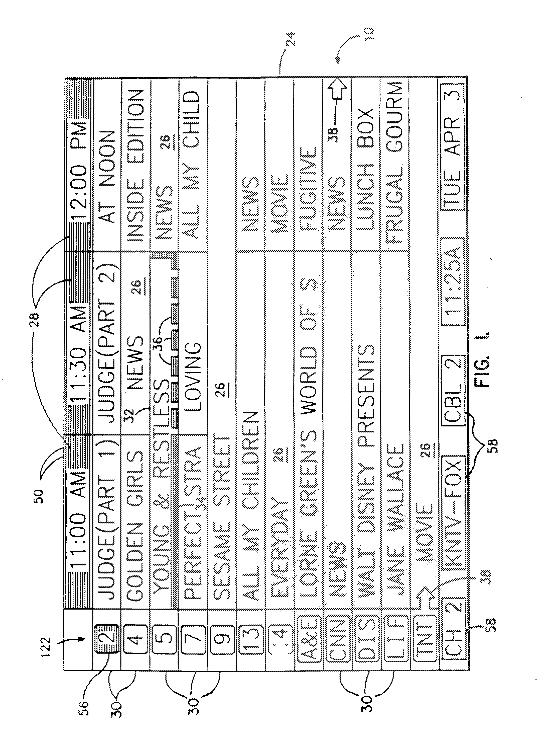 Television schedule system