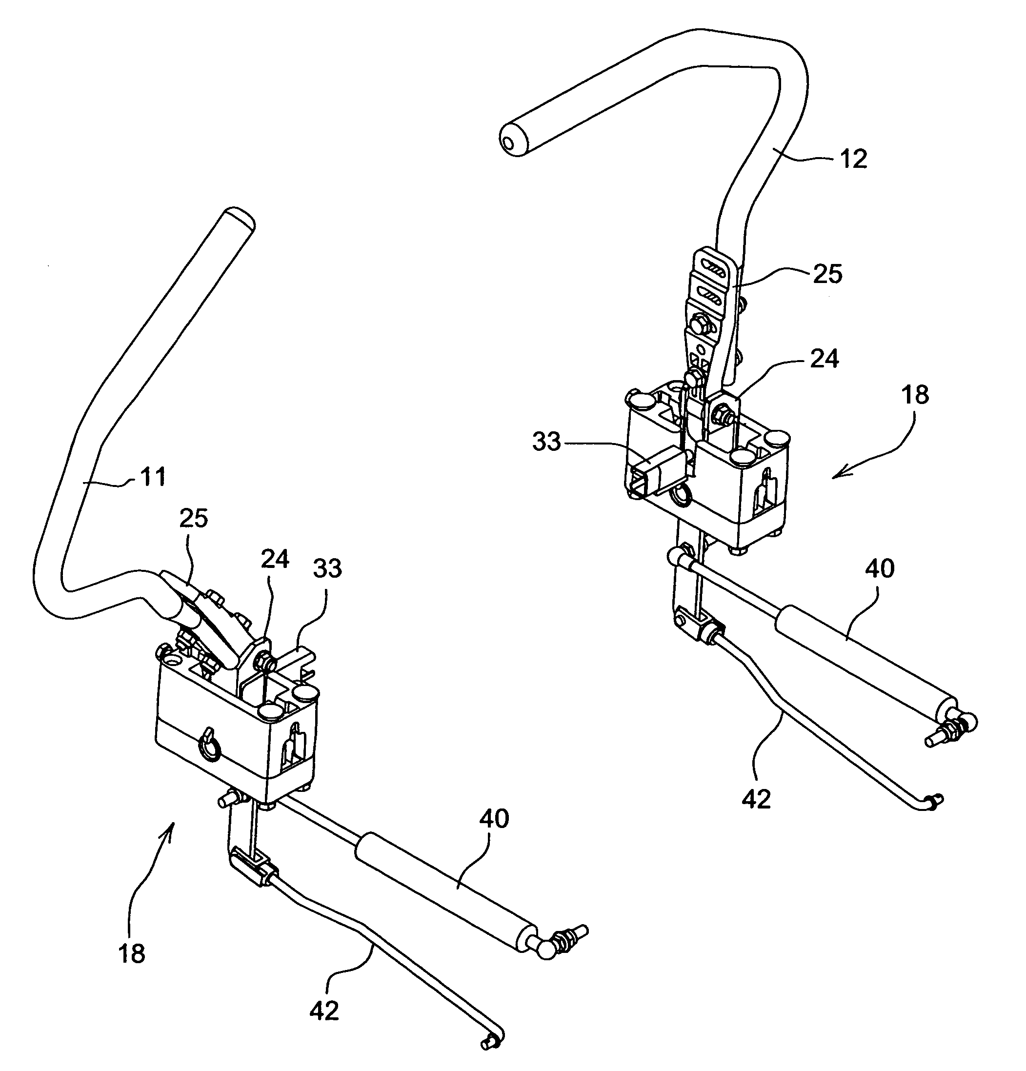 Dual lever steering control mechanism