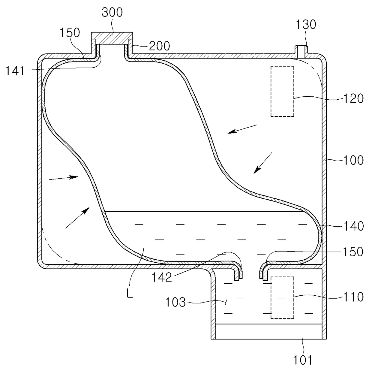 Ink cartridge, for inkjet printer, enabling refilling of ink by user