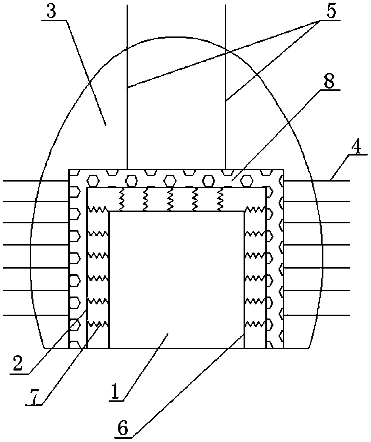 Deep underground roadway support mechanism