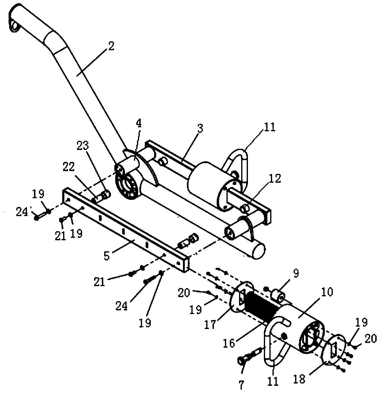 Counterweight-adjustable Lat machine with mid row