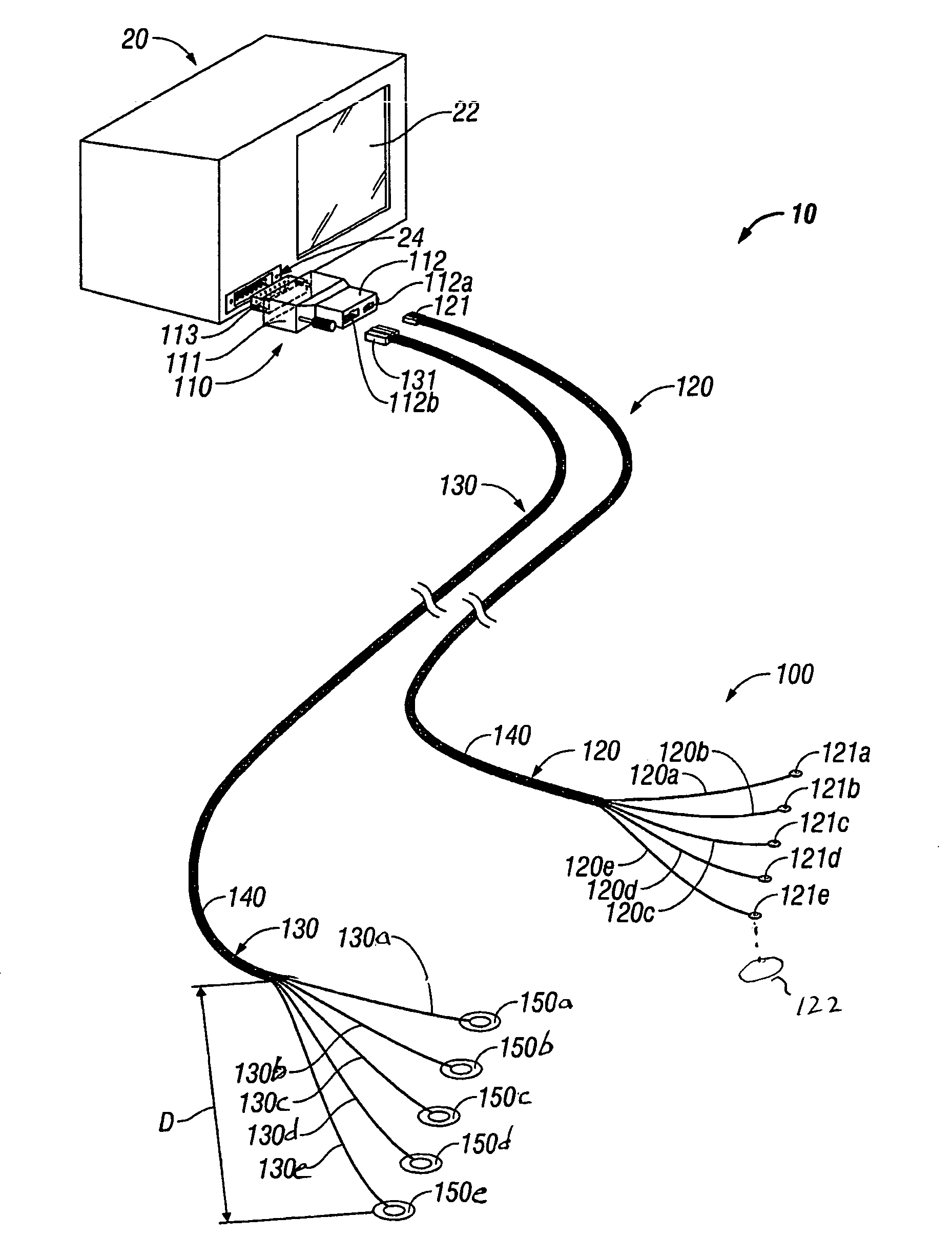 ECG lead set and ECG adapter system