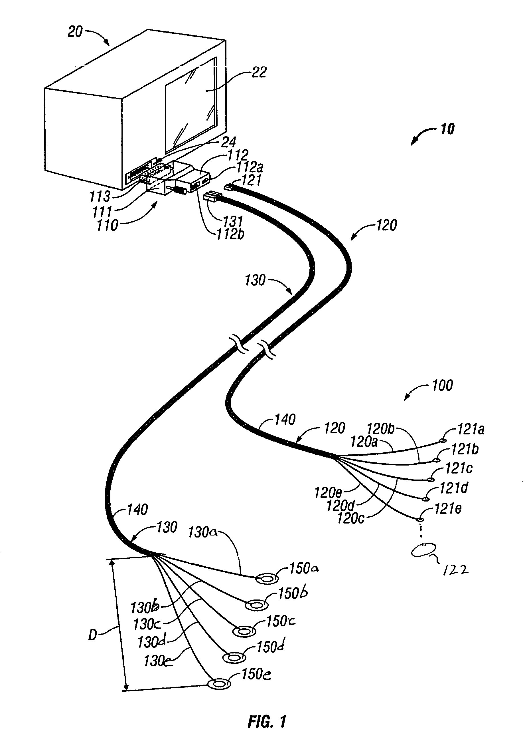 ECG lead set and ECG adapter system