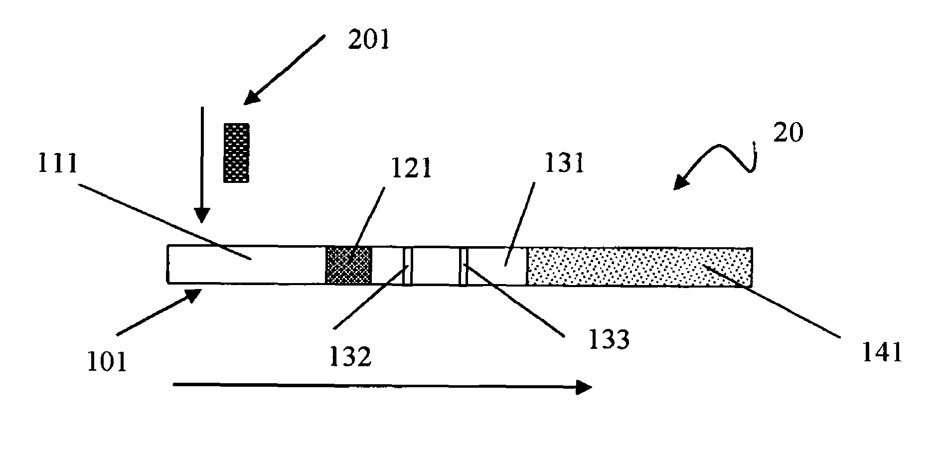 Test device for detecting an analyte in a liquid sample