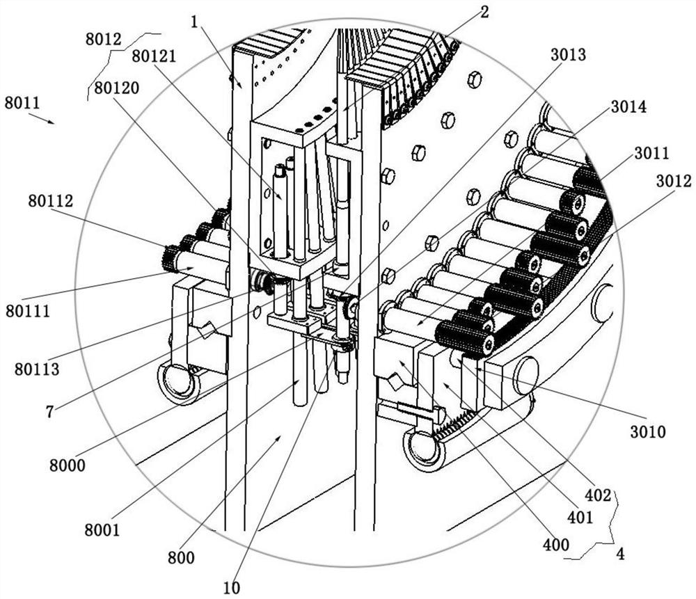 Adjustable multi-bundle fiber spiral winding device