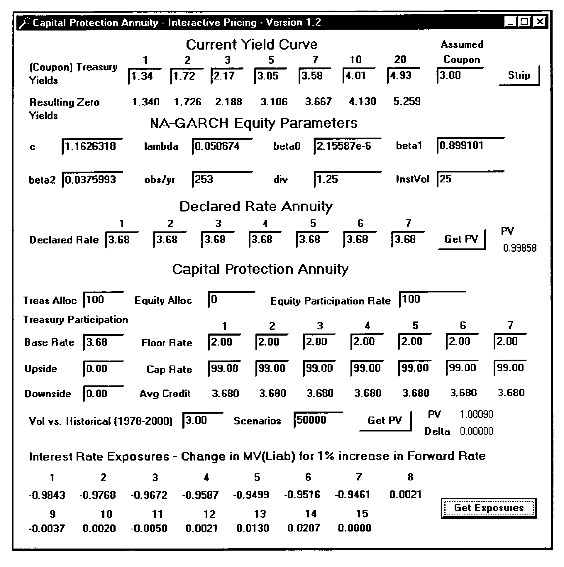 Computer based system for pricing an index-offset deposit product