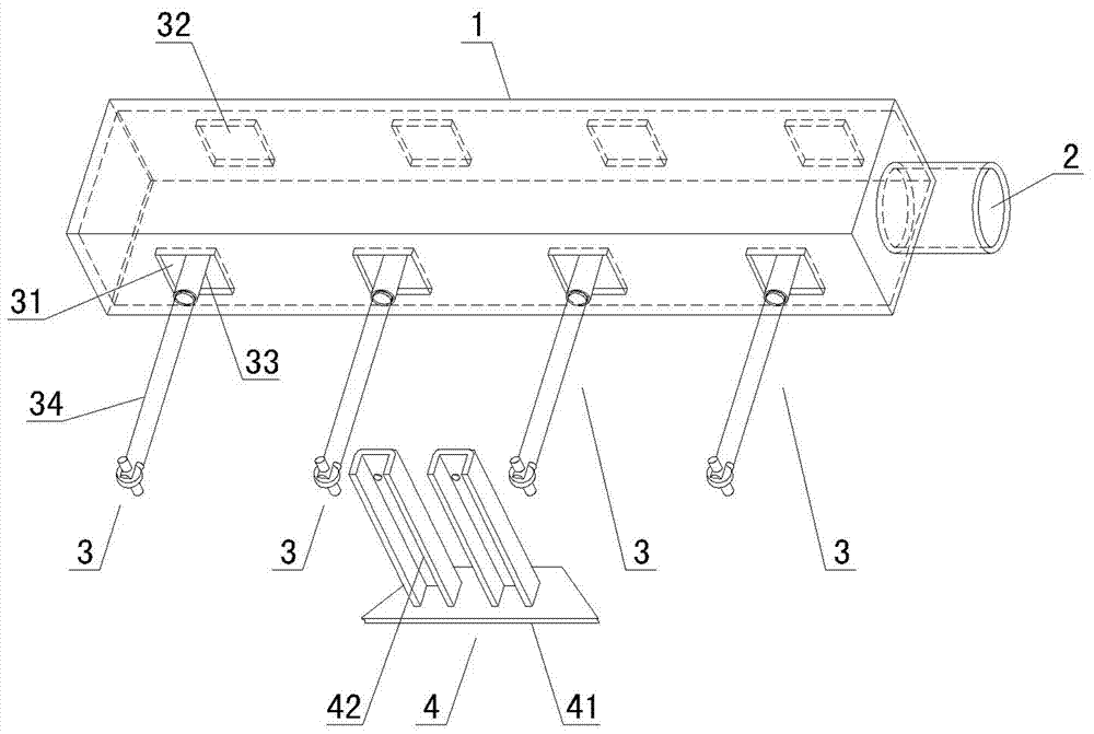 Efficient metal cutting and dedusting device