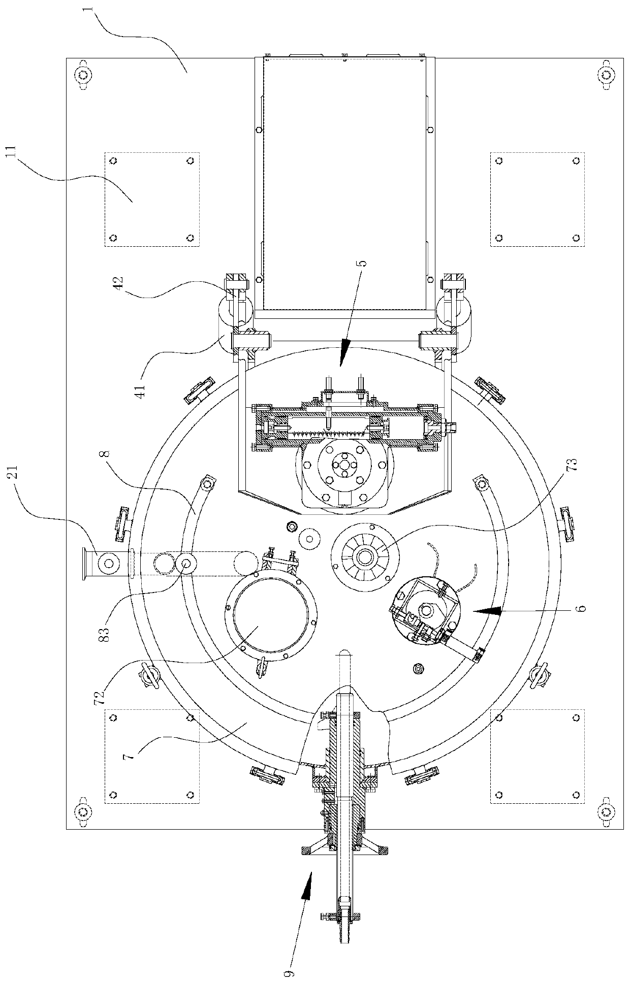 Flat-plate settling type centrifugal machine