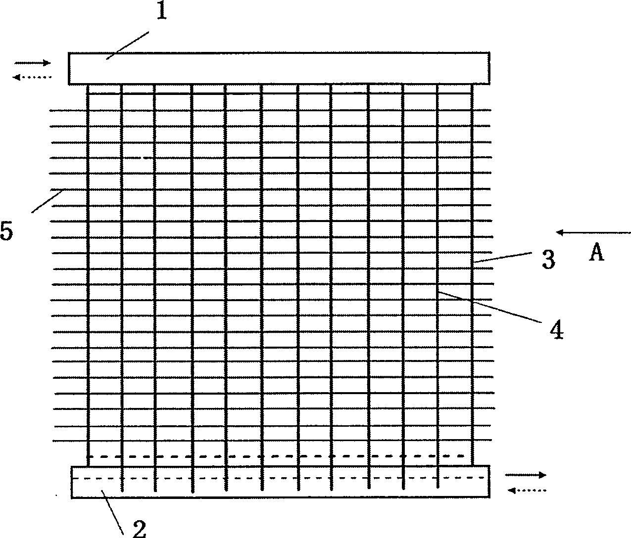 Self-separating finned tube type heat exchanger for air conditioner