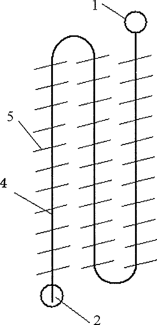 Self-separating finned tube type heat exchanger for air conditioner