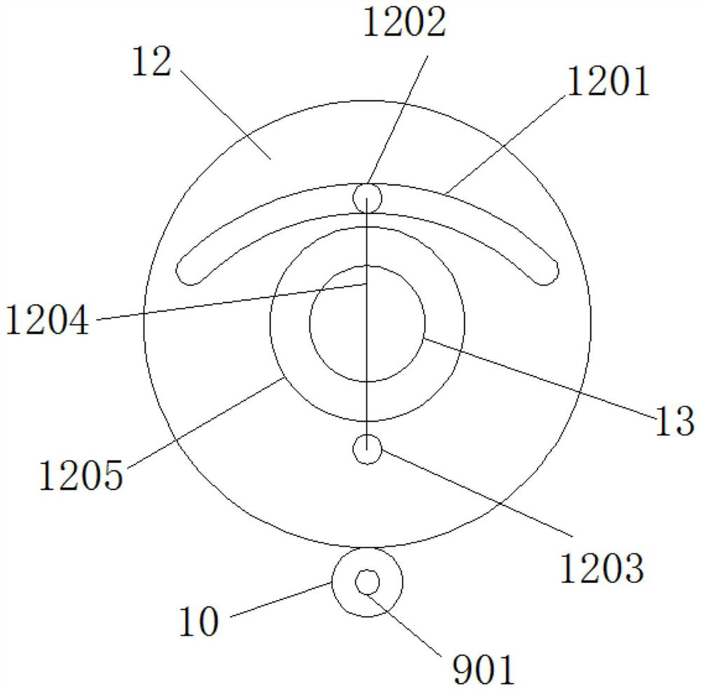 A household vegetable cutting device with oblique slice cutting and oblique spiral cutting