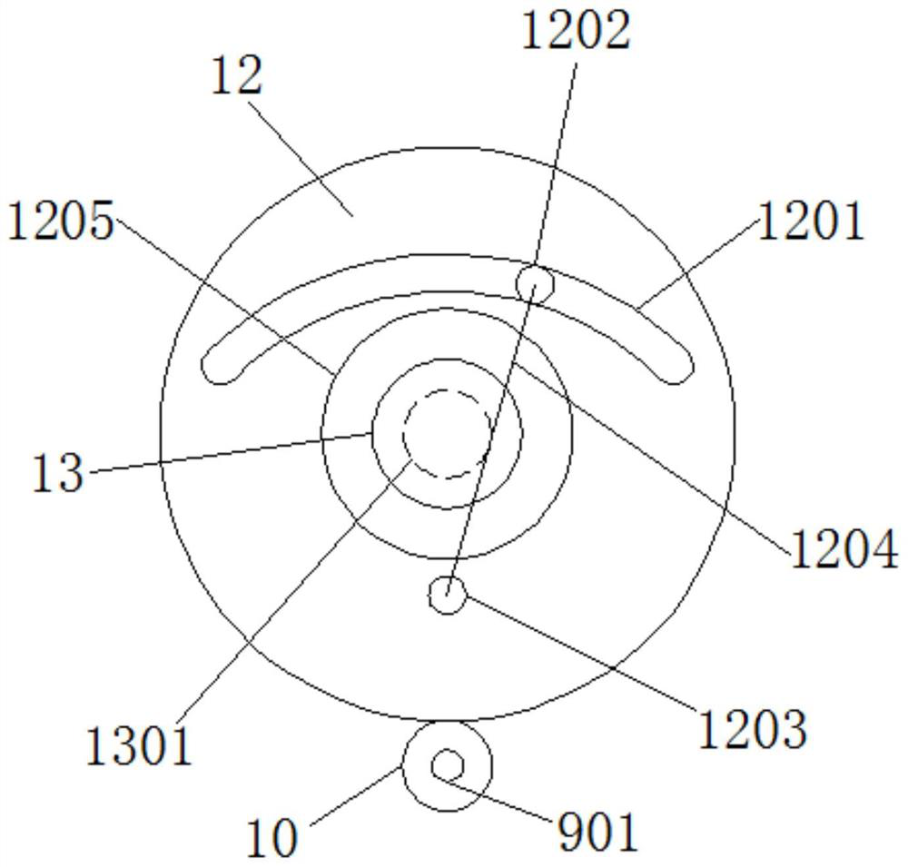 A household vegetable cutting device with oblique slice cutting and oblique spiral cutting