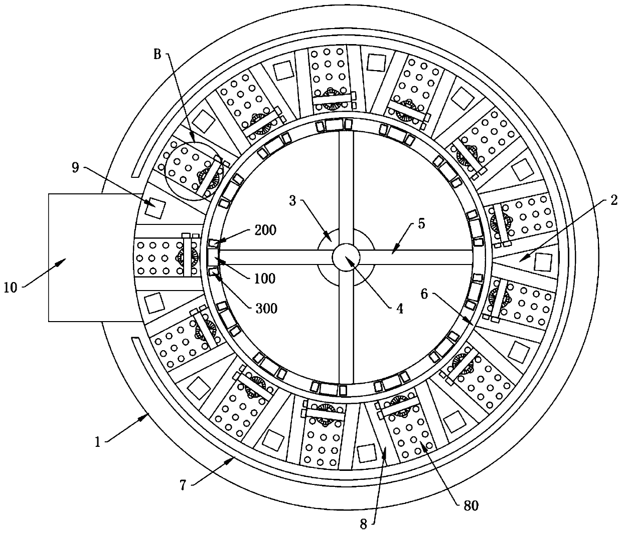 Rotary disc type milking machine capable of precisely positioning cow nipples