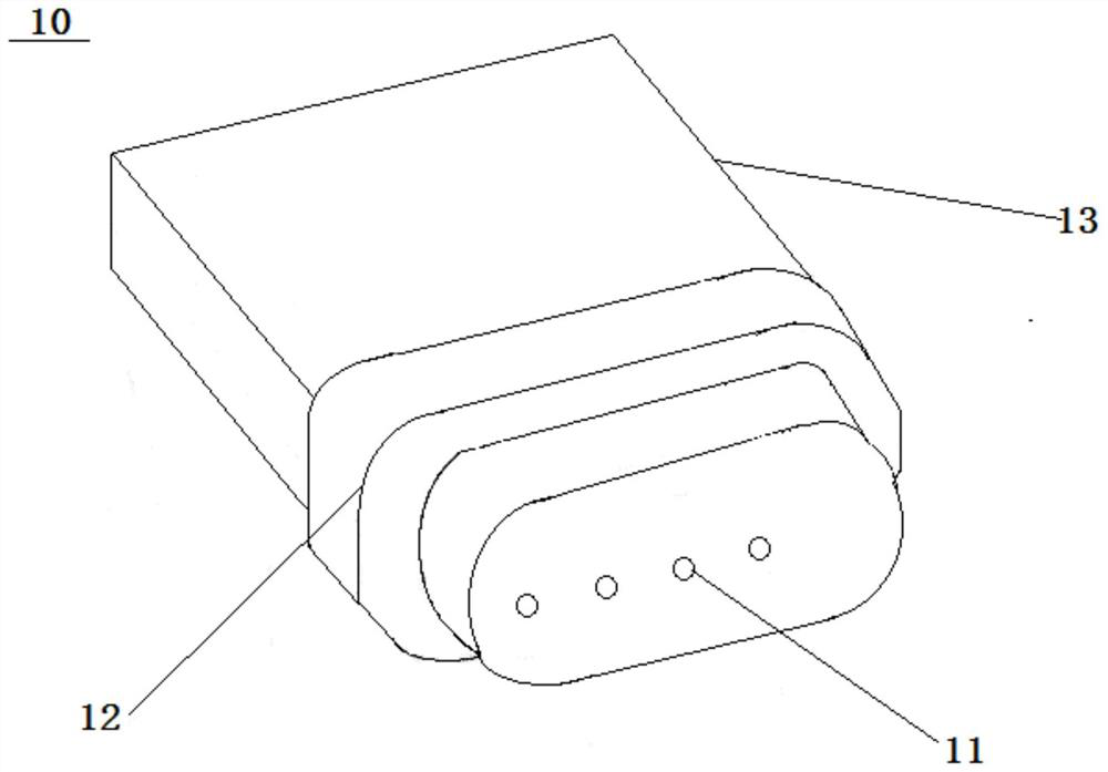 Magnetic attraction type charging data connection structure and magnetic attraction type charging data line