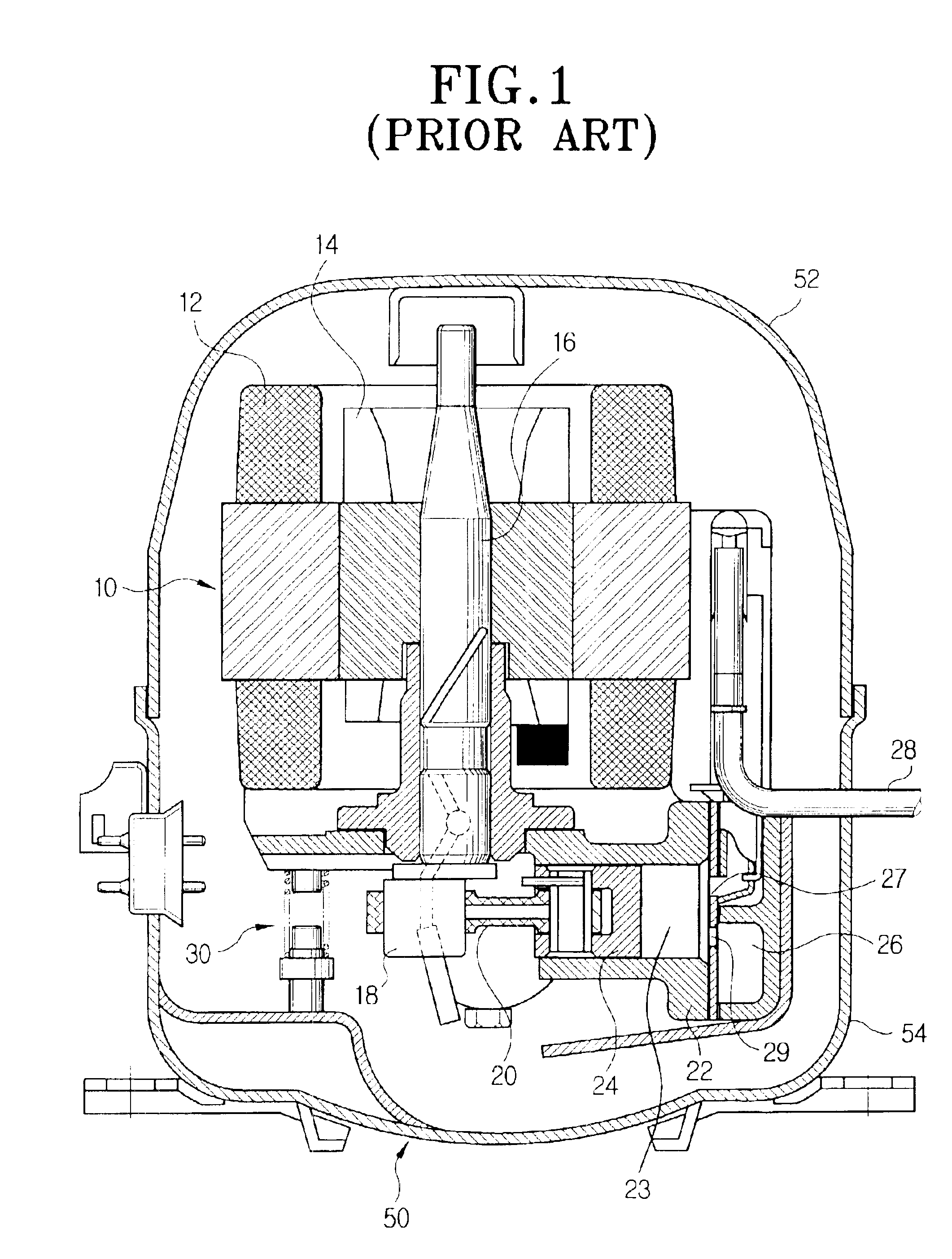 Hermetic compressor casing