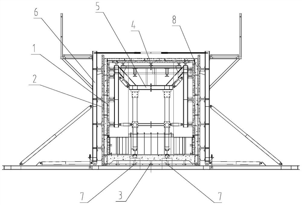 Formwork system capable of being automatically adjusted and walking and operation method thereof