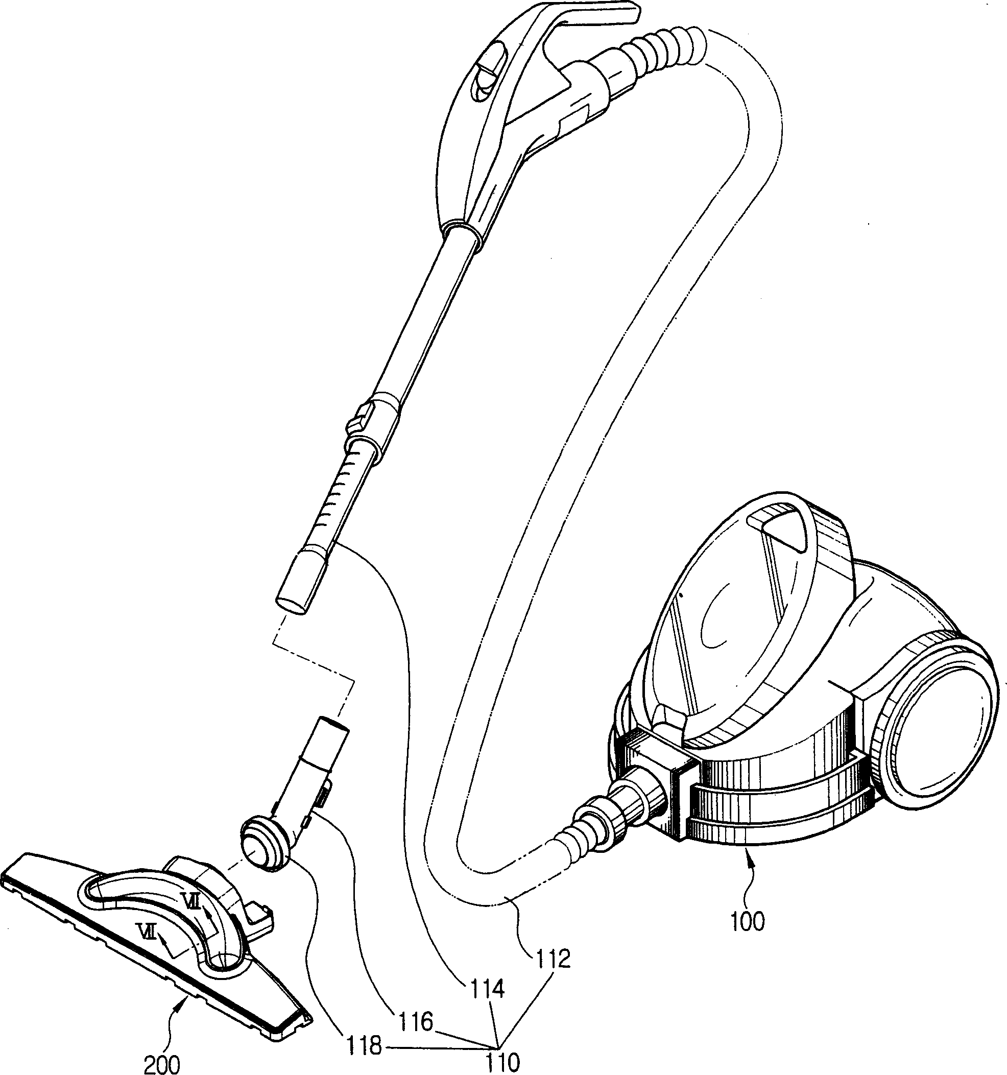 Suction port assembly and a vacuum cleaner having the same