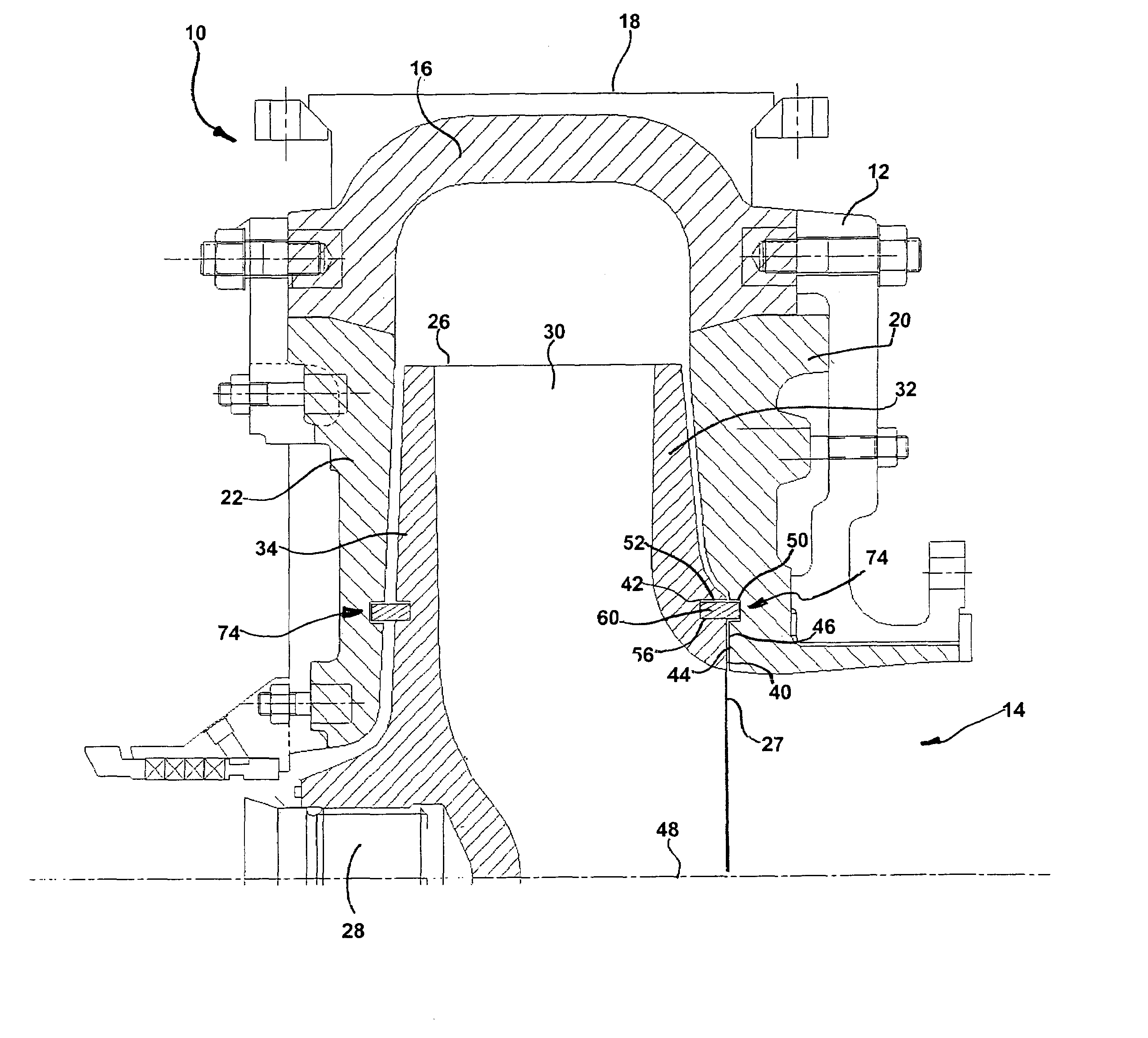 Flexible floating ring seal arrangement for rotodynamic pumps