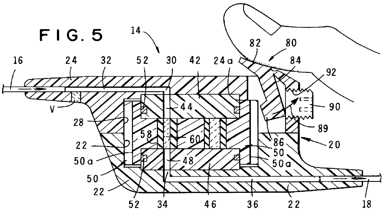 In-line flow rate control device