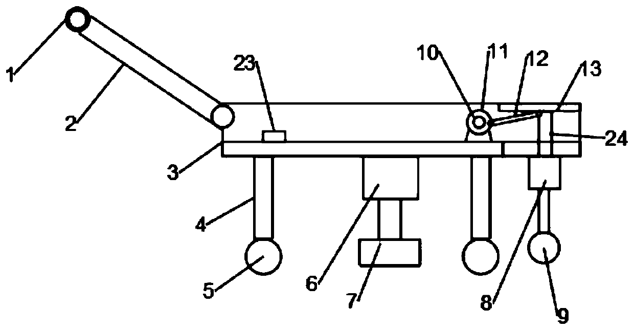 Flattening device for asphalt road construction